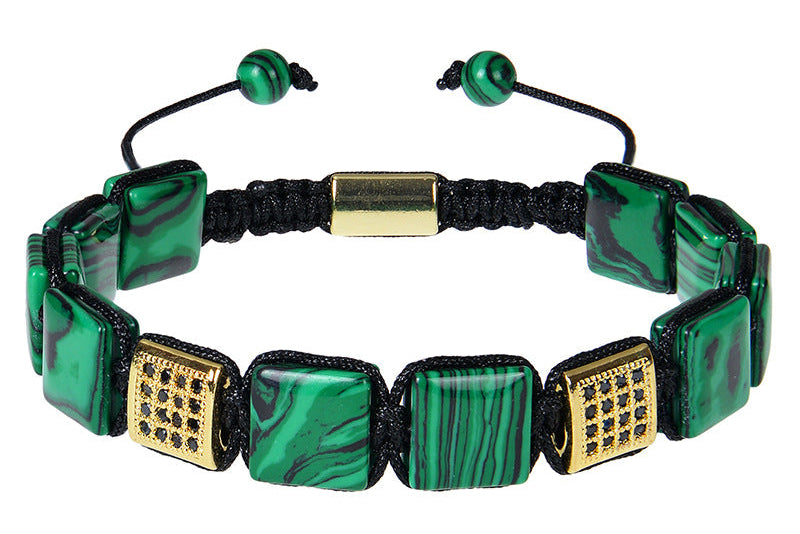 LevomoCPH Stone bracelet 'forest green'