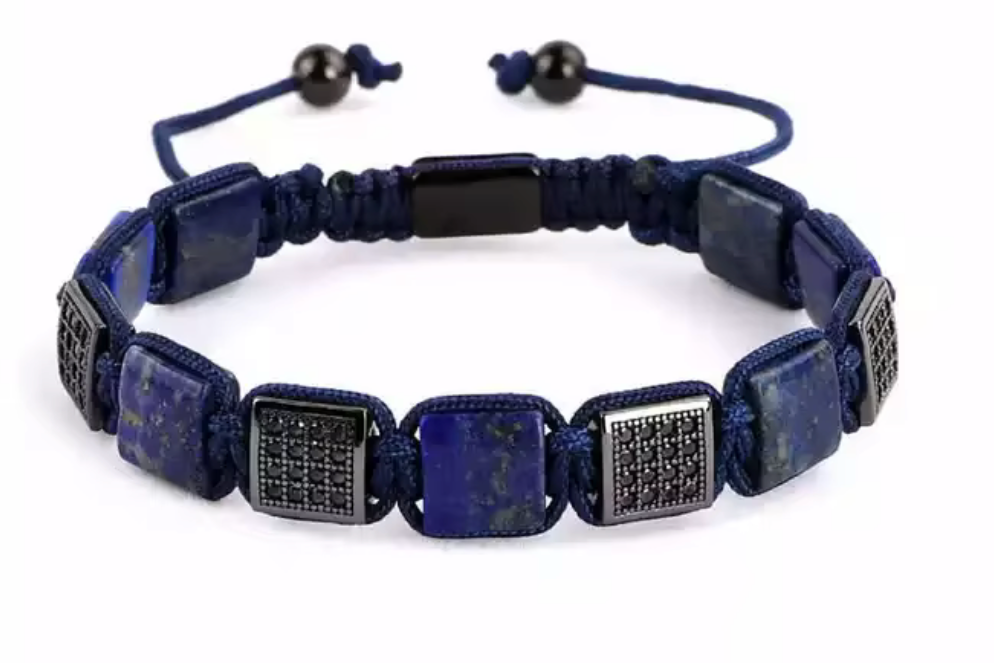 LevomoCPH Stone Bracelet 'Dusty Blue'