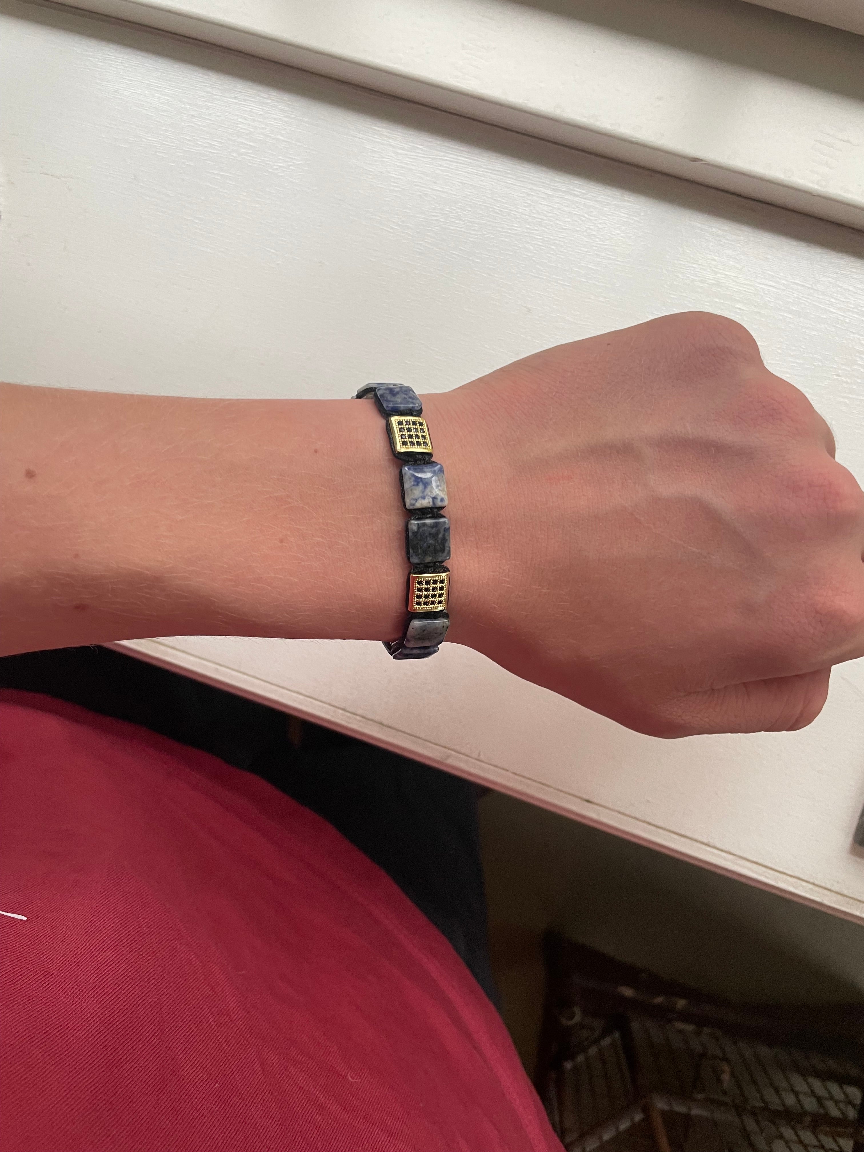 LevomoCPH Stone Bracelet 'Lapis Blue'